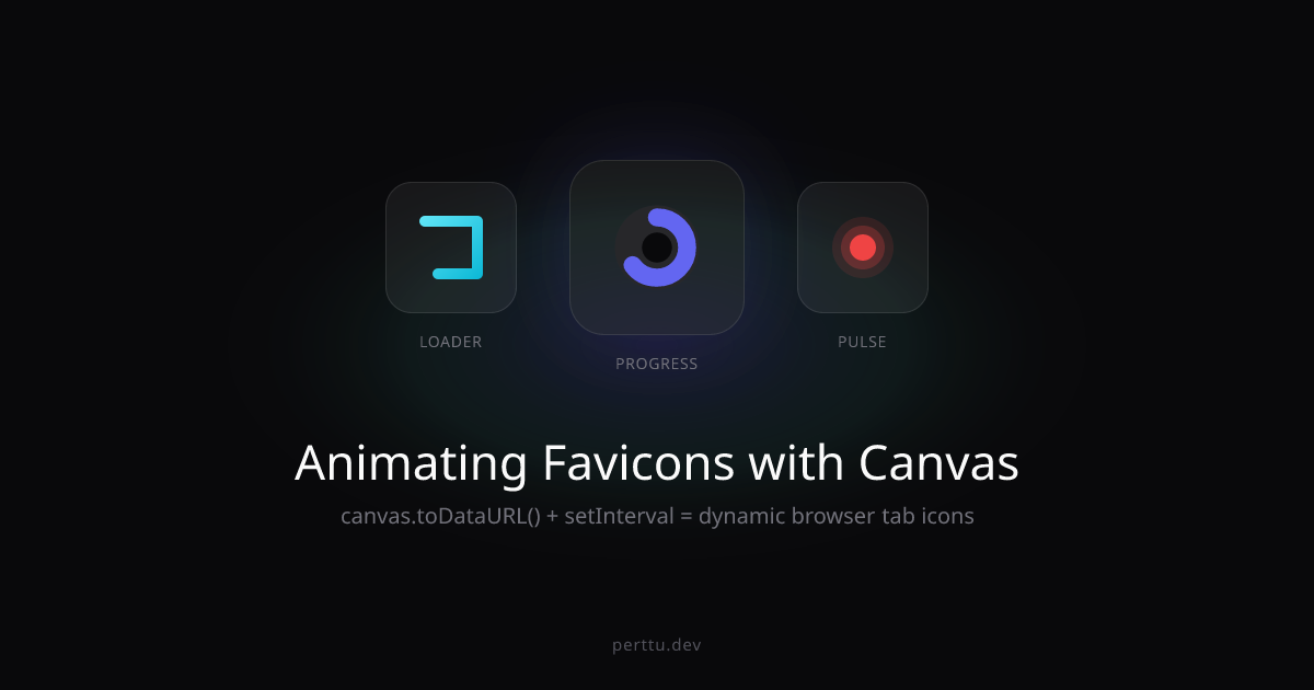 Cover image for Animating favicons with Canvas and JavaScript