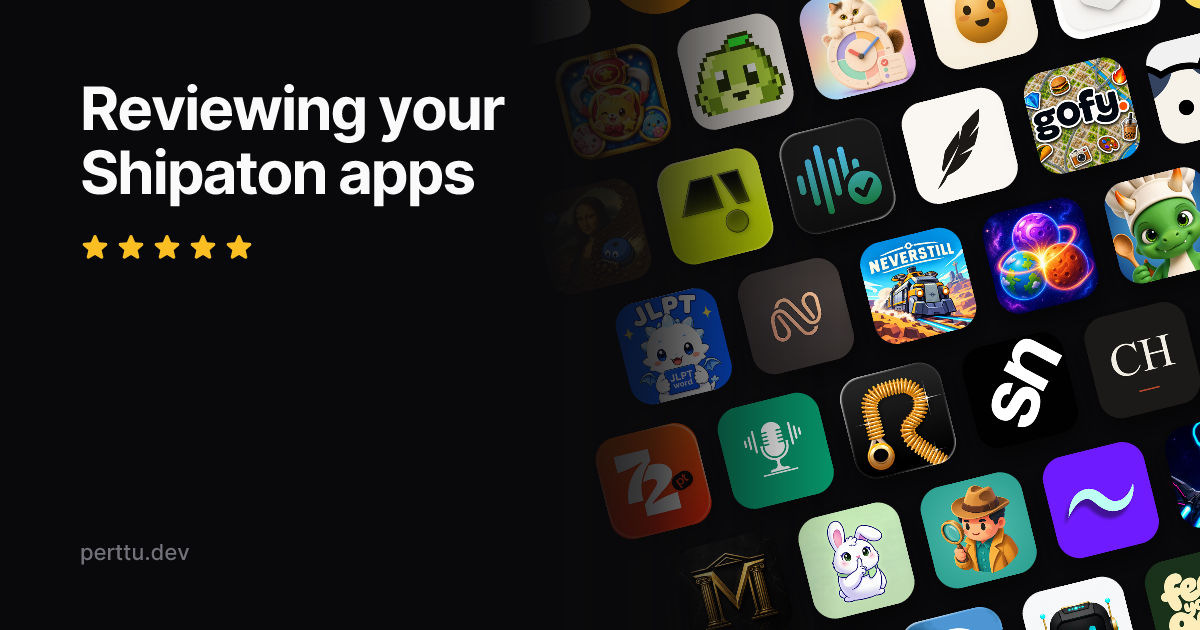 Reviewing your Shipaton apps