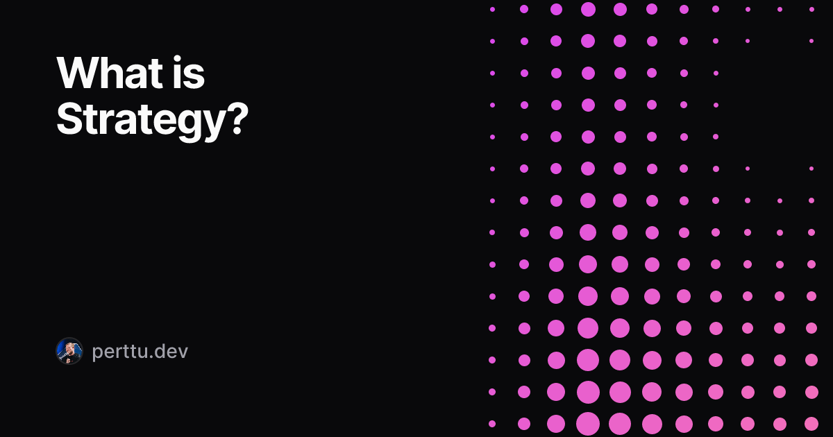 Cover image for What is Strategy?