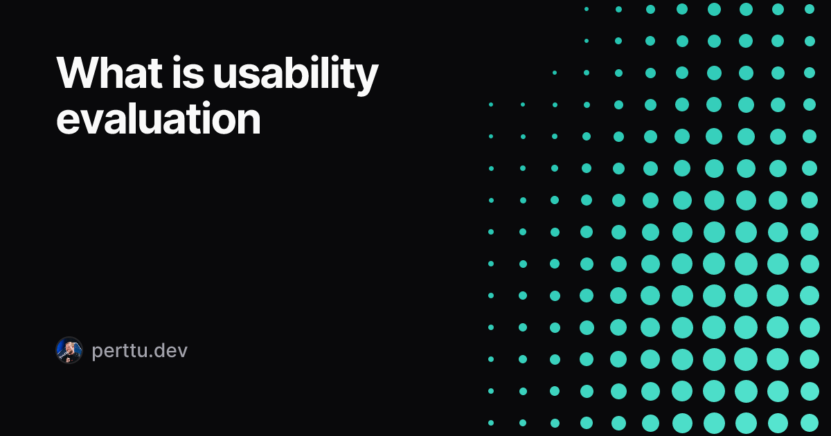 Cover image for What is usability evaluation