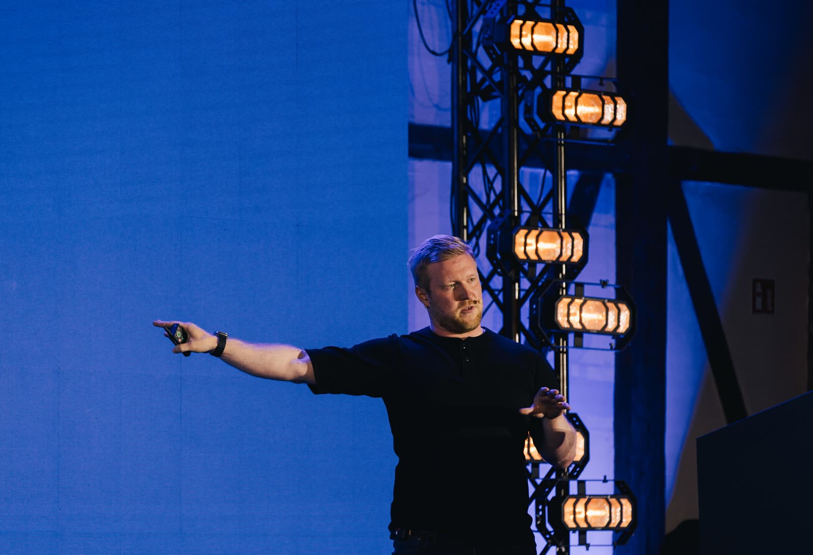 Perttu at App.js conference