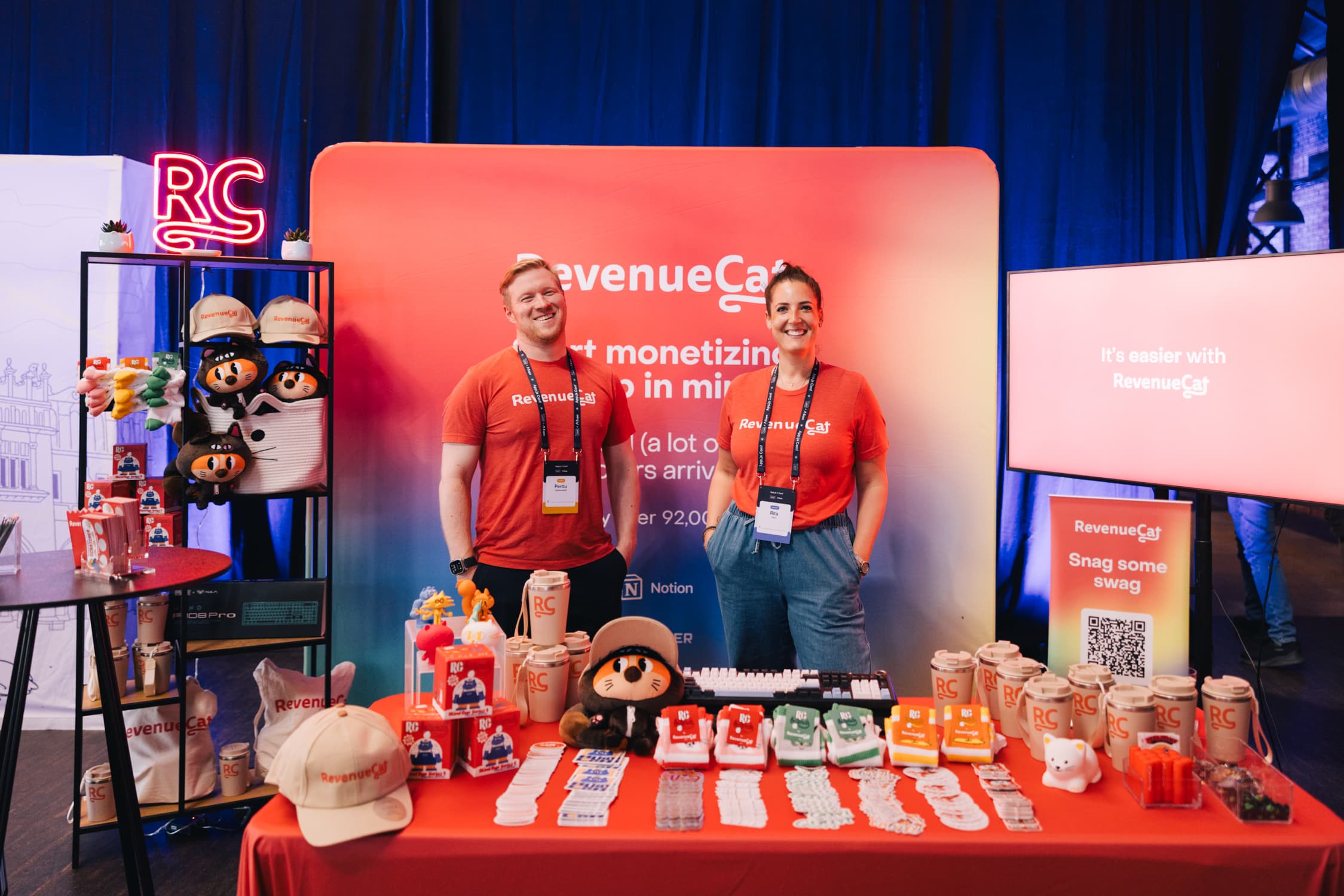 The RevenueCat booth at App.js 2026