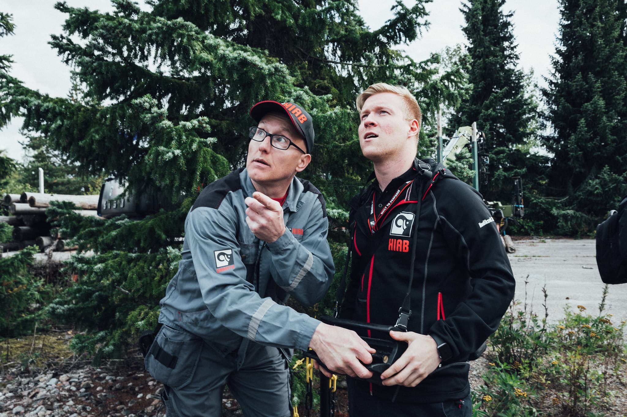 Perttu operating a crane