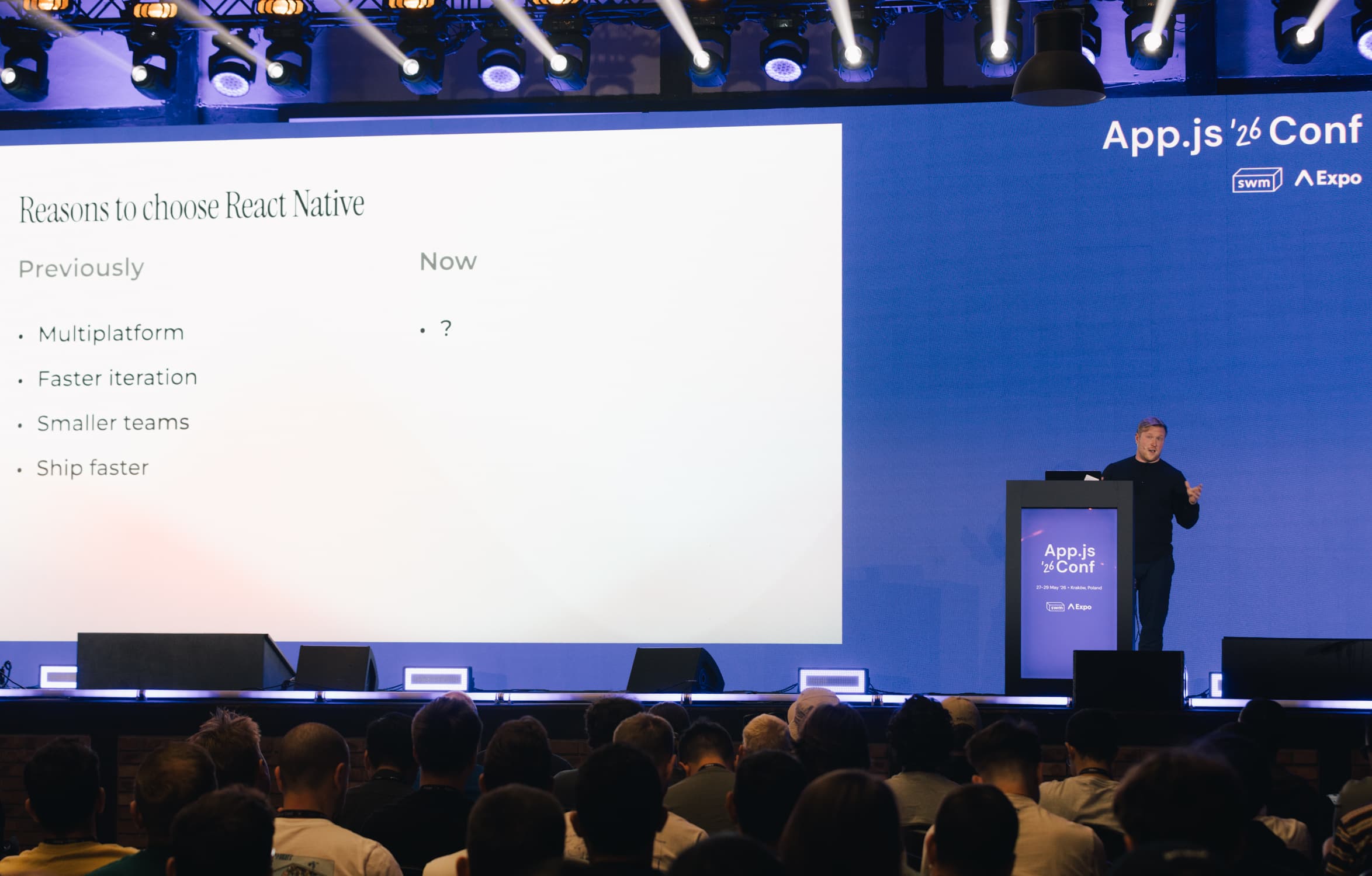 Giving the 'Is AI making React Native obsolete' talk at App.js 2026