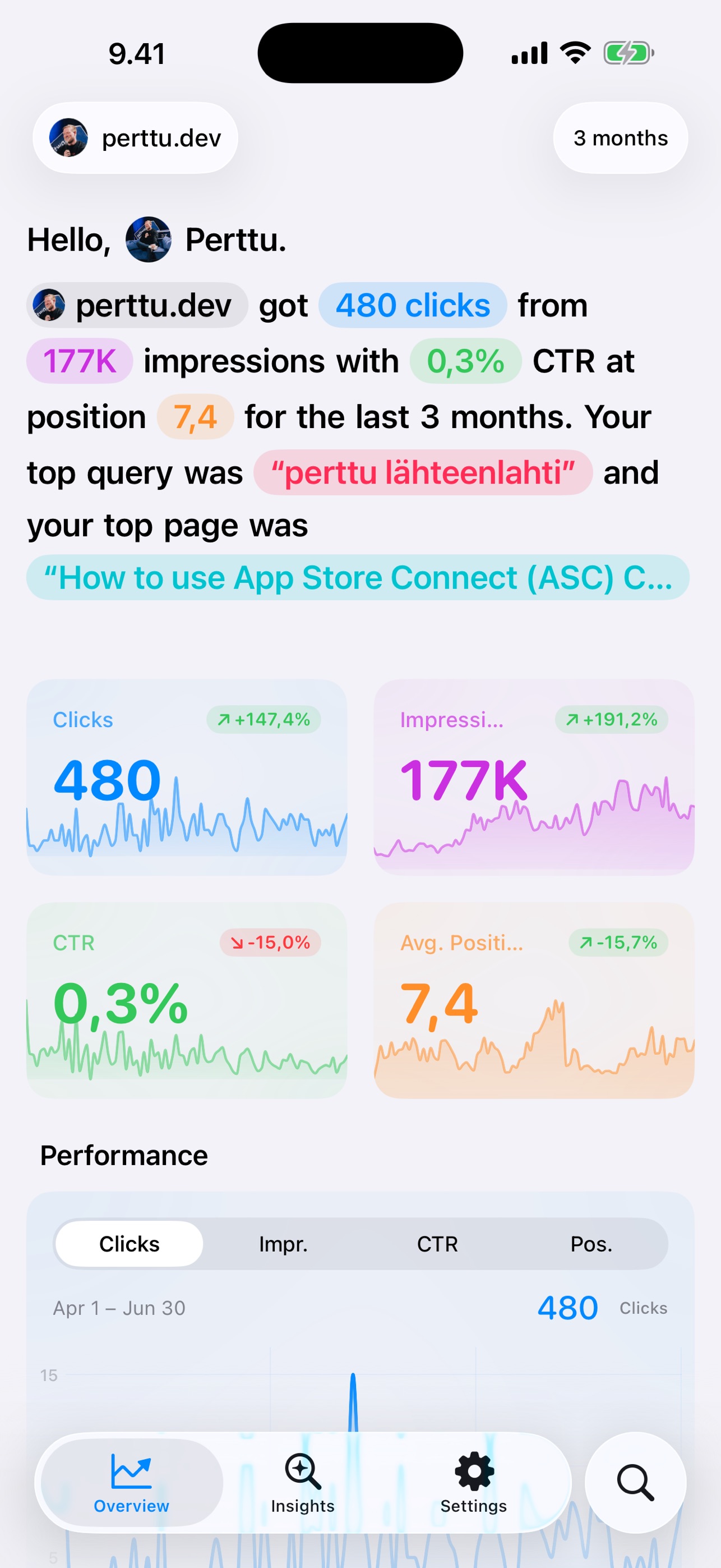 SEO Console screenshot 2
